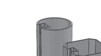 Picture of Alusign Outdoor Circular Post Profile, 1 track